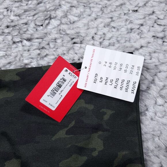 Spanx Look At Me Now Seamless Leggings Green Camo Women's Size XS FL3515 - Picture 5 of 9